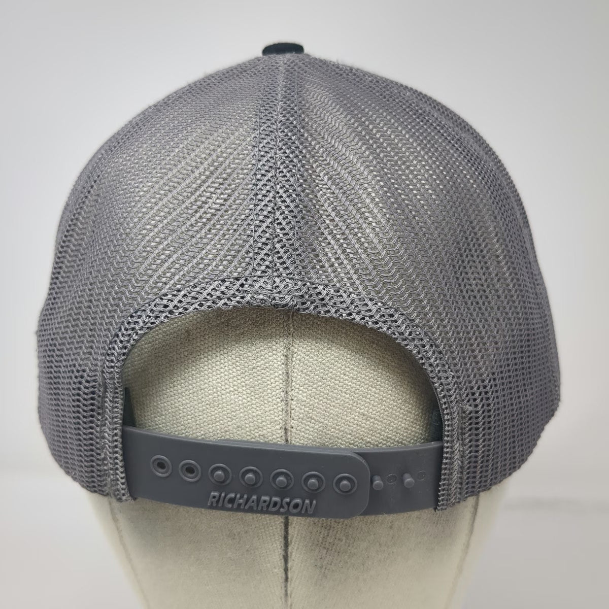 Richardson Trucker Hat Black Gray One Size Leather Patch Mountain West Electric