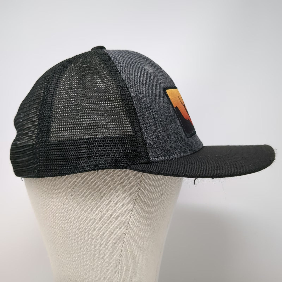 Westrek Trucker Hat Black One Size Deer Sunset Patch Mesh Snapback Field Hunt