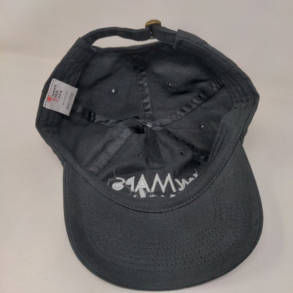 KW Maps Coaching Slideback Hat Black OSFM Embroidered Vent Holes