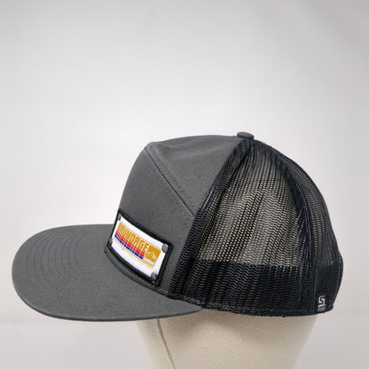 Brundage Snapback Trucker Hat`Gray One Size Adjustable Mesh Back Richardson