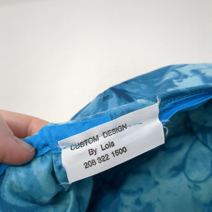 Custom Design By Lois Newsboy Cap Hat Blue One Size Tie Dye Blank