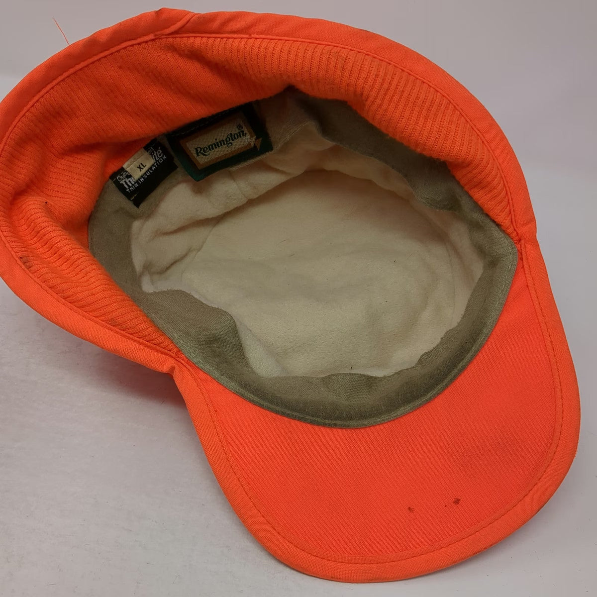 Remington Baseball Cap Orange XL Ear Flaps Thinsulate Blaze Hunting Winter Hat
