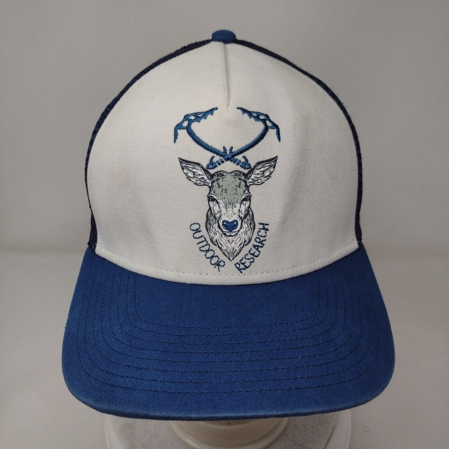 Outdoor Research Deer Snapback Trucker Hat Blue One Size Mesh Back