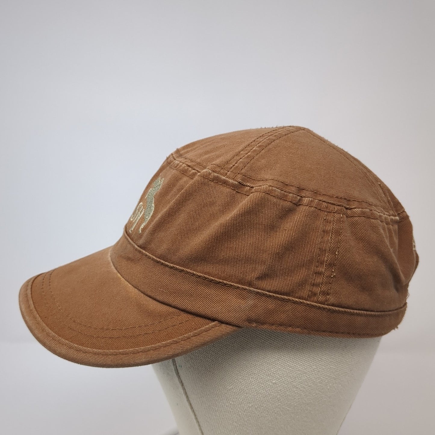 WSH Wasatch Sport Horses Cadet Army Cap Brown One Size Adjustable Embroidered