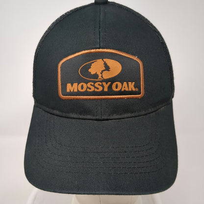 Mossy Oak Trucker Hat Black One Size Snapback Mesh Back Embroidered Logo Patch