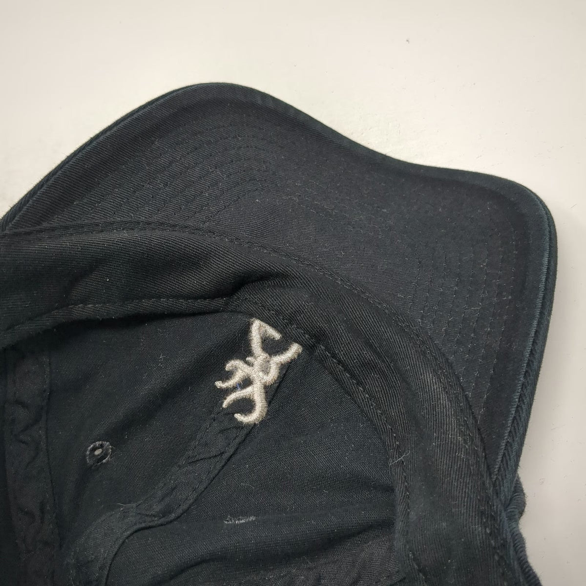 Browning Baseball Cap Black One Size Buckmark Logo Cotton Strapback Hunting Hat