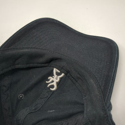Browning Baseball Cap Black One Size Buckmark Logo Cotton Strapback Hunting Hat