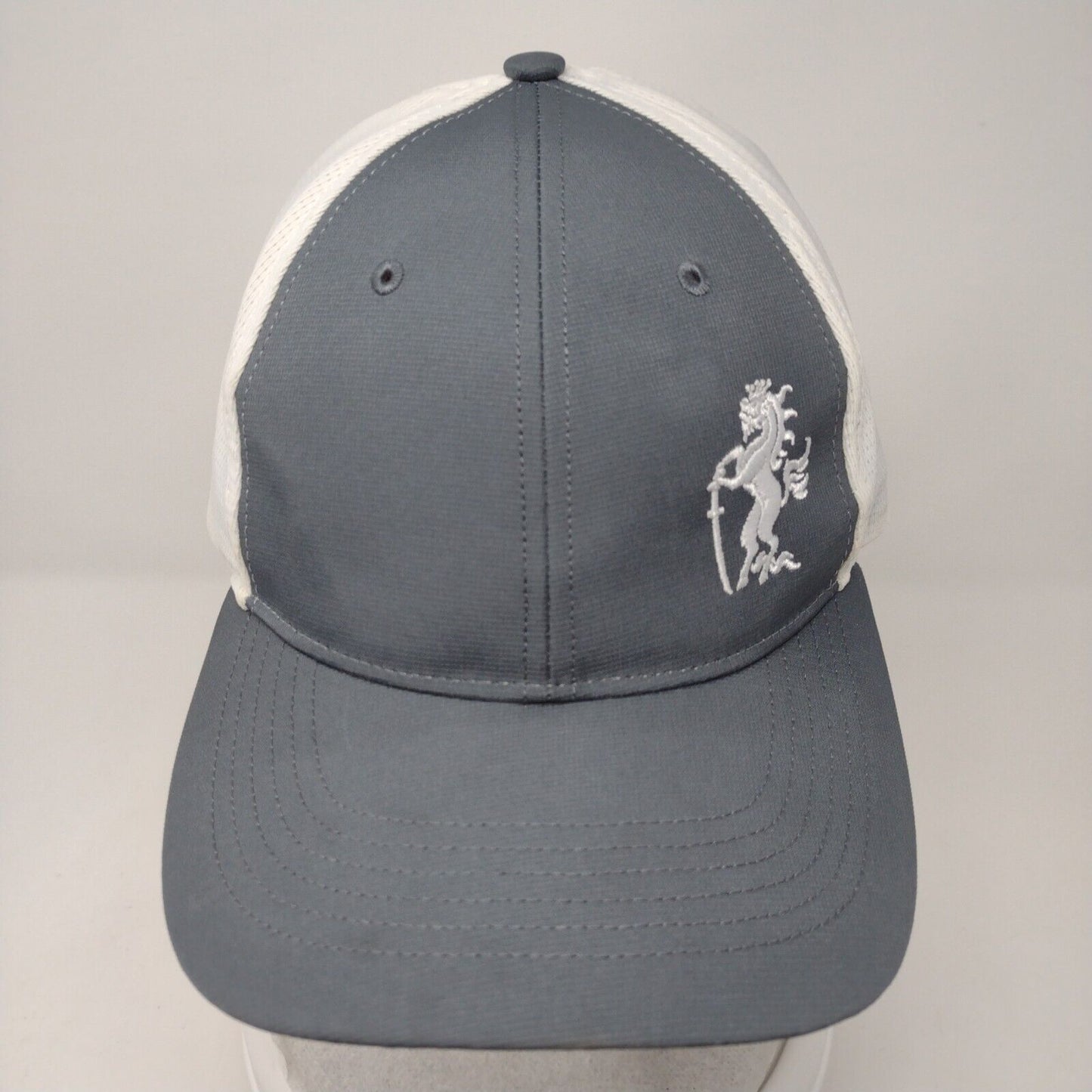 Richardson Strapback Hat Gray M/L Adjustable Embroidered Colorblock