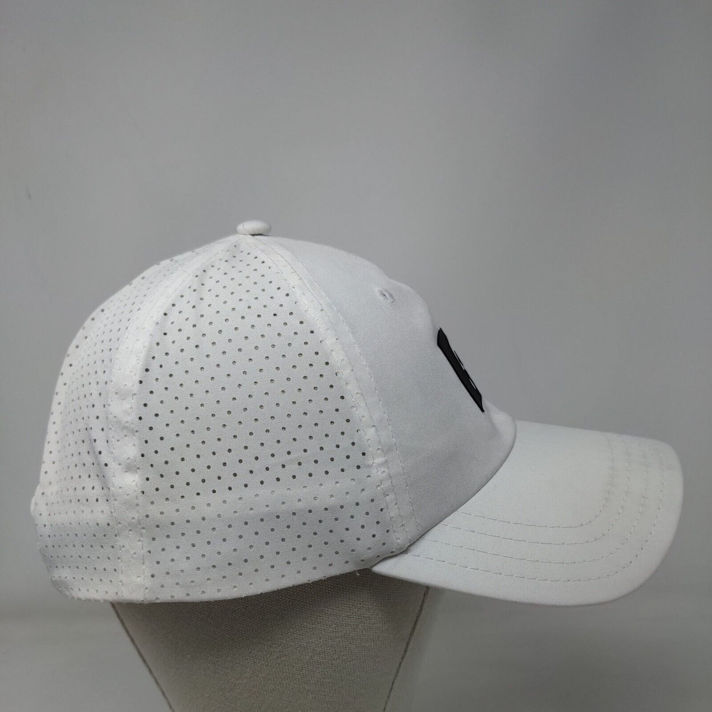 Skull Snapback Hat White One Size Adjustable Breathable Mesh 6 Panel Salt Pines