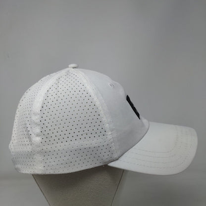 Skull Snapback Hat White One Size Adjustable Breathable Mesh 6 Panel Salt Pines