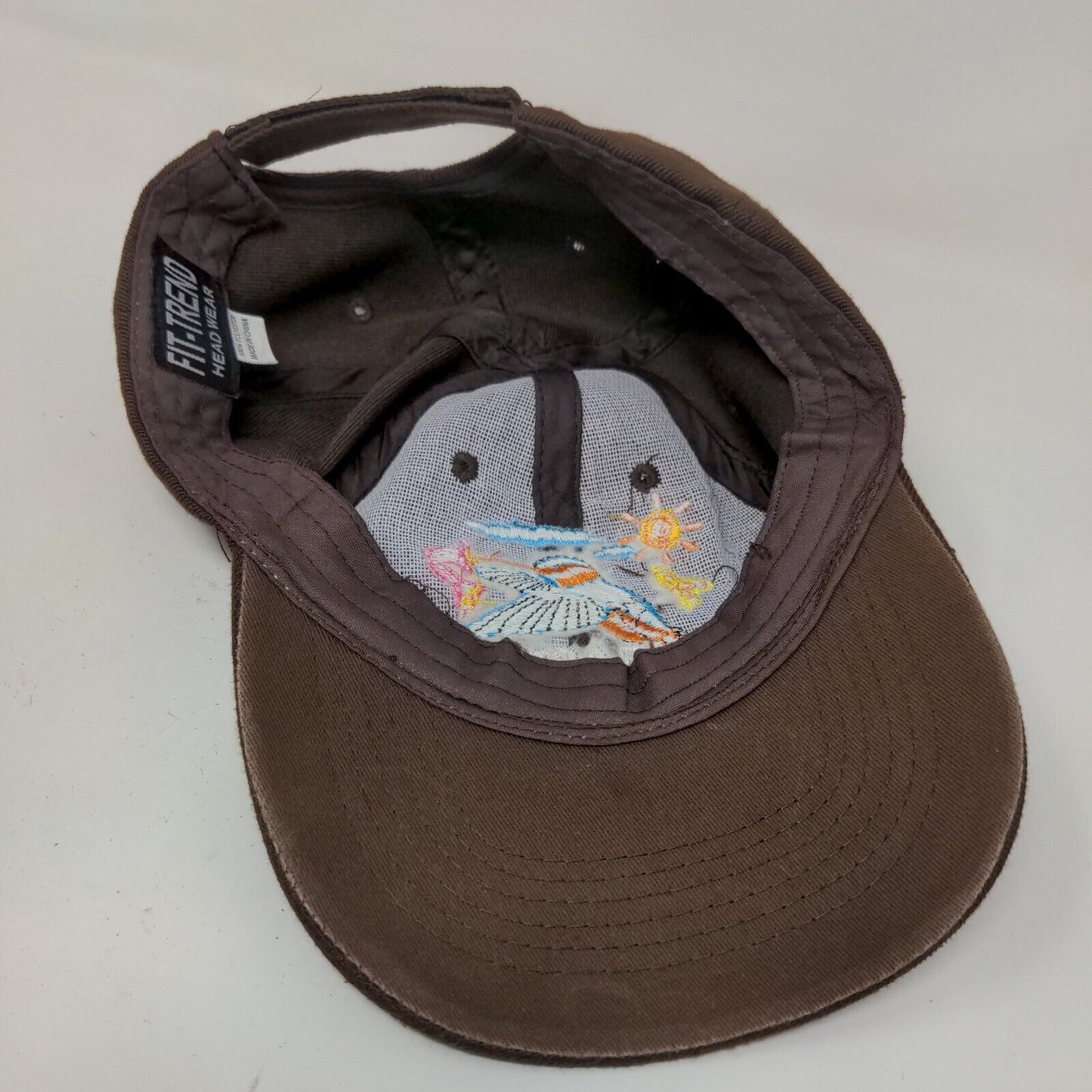 Fit Trend Men's Strapback Hat Brown Adjustable Embroidered Nicaragua Polyester