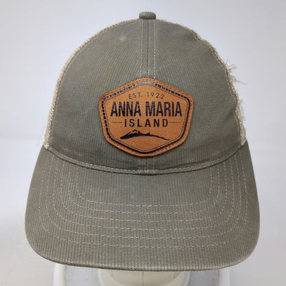 Royal Resortwear Baseball Cap Gray Beige One Size Anna Maria Island Patch Mesh