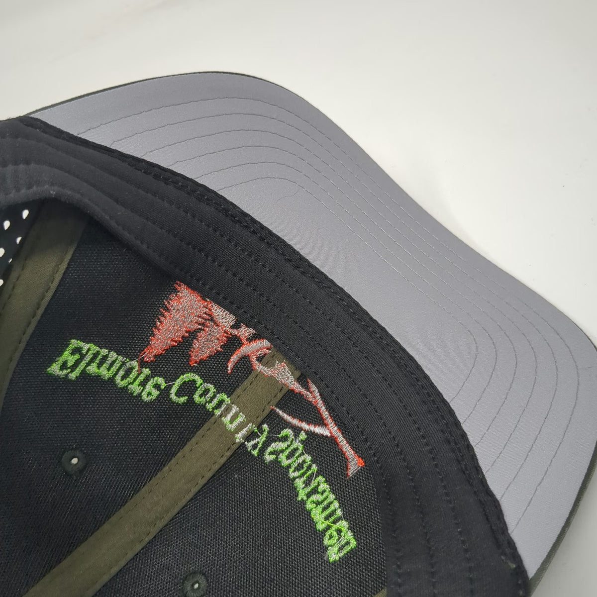OTTO Trucker Hat Green One Size Perforated Snapback Elmore County Sportsmen