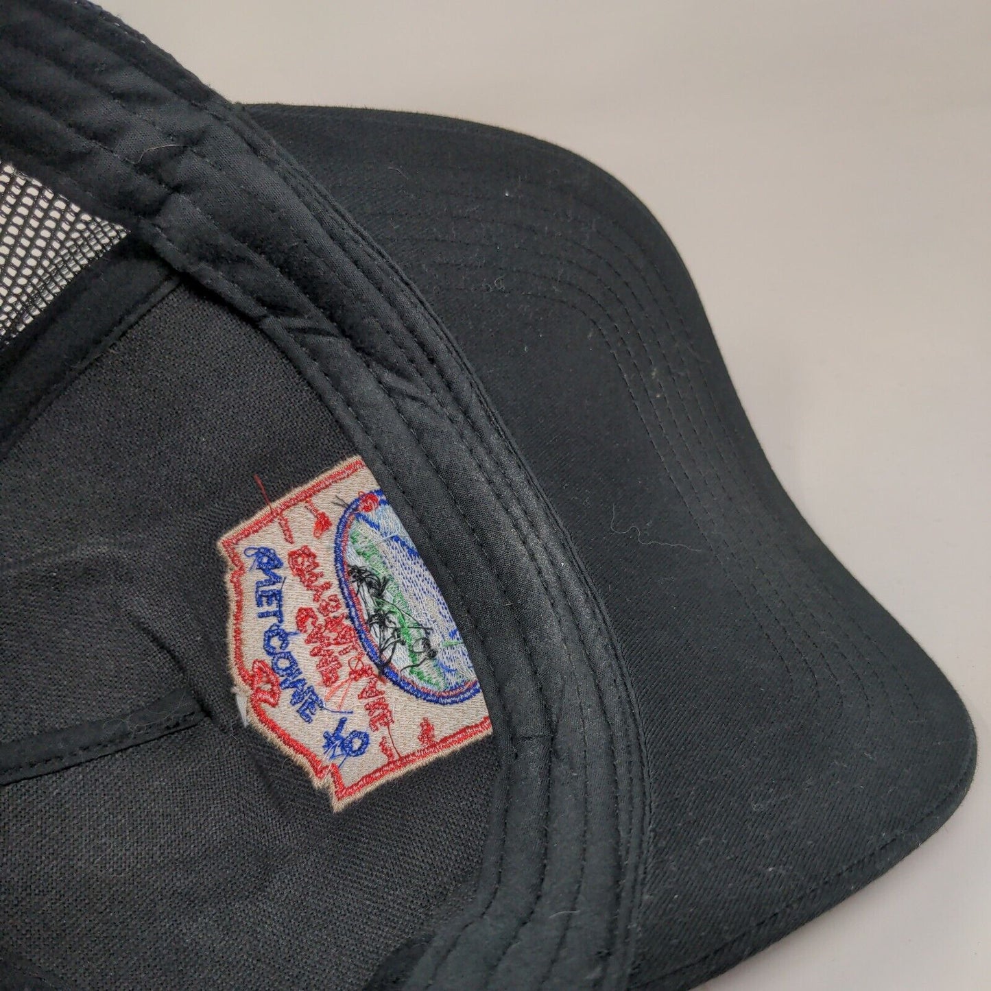 Welcome To Camp Crystal Lake Snapback Mesh Back Trucker Hat Black OSFM