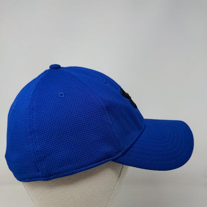 Under Armour Fitted Hat Blue L/XL Breathable Embroidered Vented Holes 6 Panel