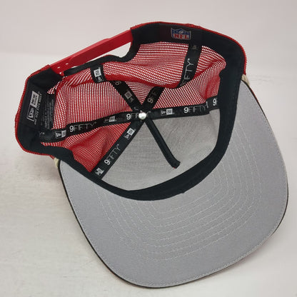New Era San Francisco 49ers NFL Red Trucker Hat One Size Rope Brim Mesh Snapback