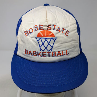 Boise State Broncos NCAA IDEA Trucker Hat Blue White Orange Snapback Vintage