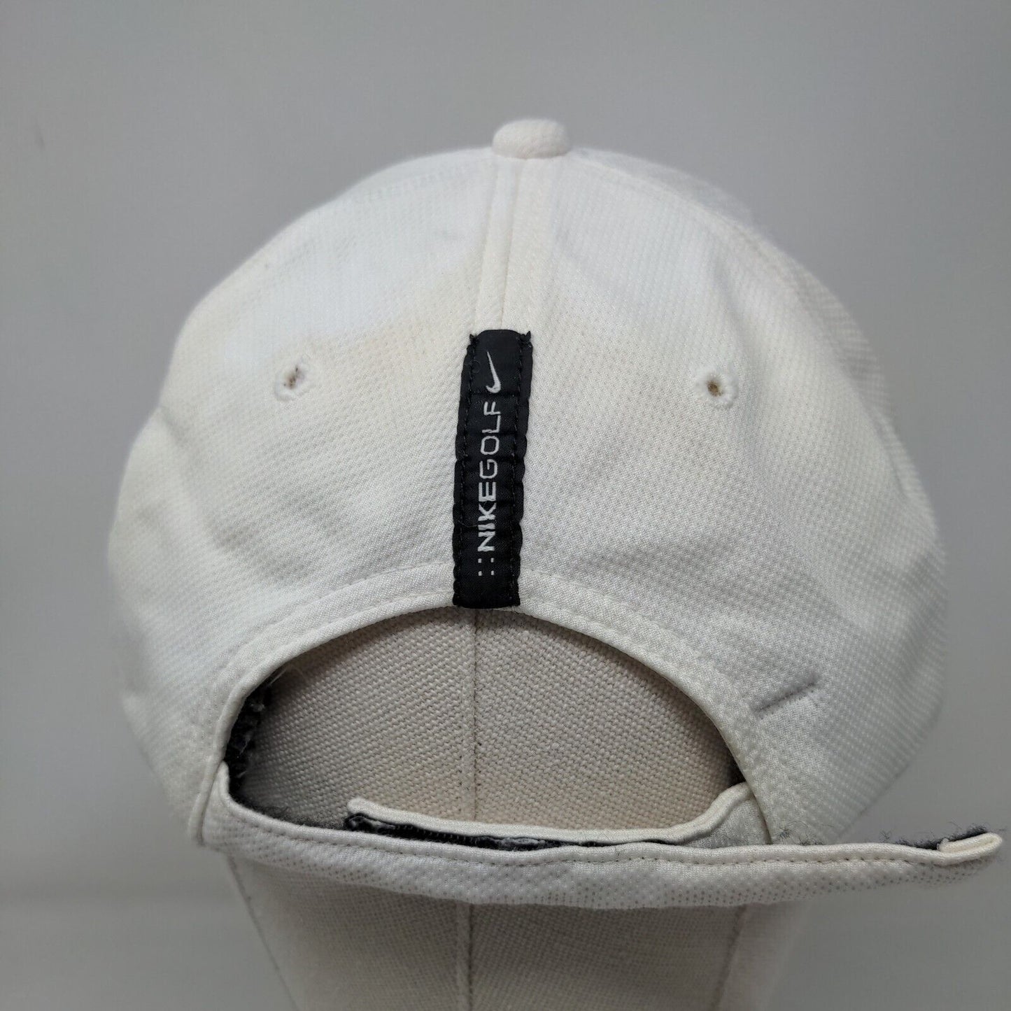 Nike Swoosh Logo Strapback Hat White One Size Adjustable Embroidered Nike Golf