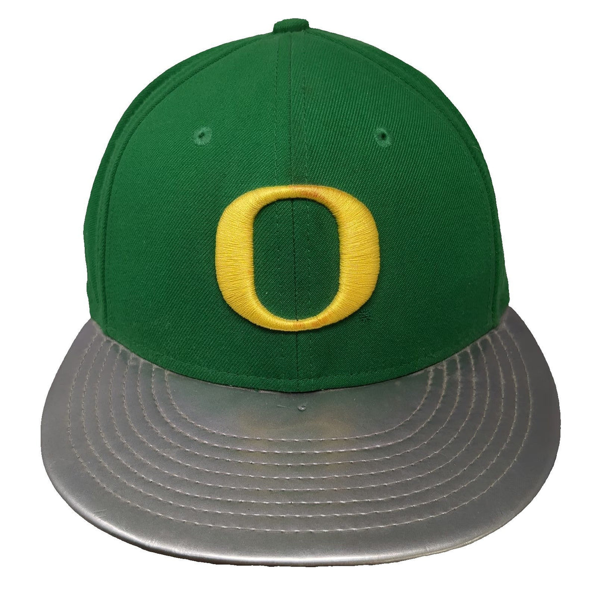 Nike Oregon Ducks NCAA Snapback Green One Size Silver Metallic Bill Flat Hat