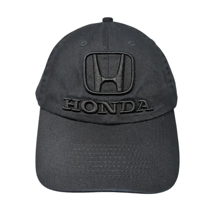 Honda Strapback Baseball Cap Black One Size Adjustable Embroidered 6 Panel