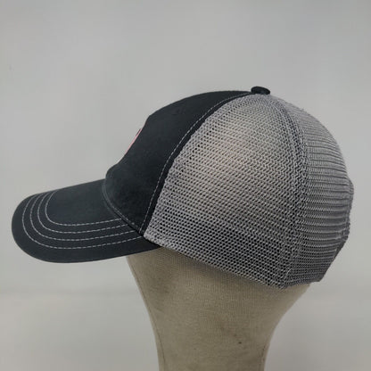 Richardson Women's Snapback Mesh Back Hat Black Gray Size M-L Embroidered Logo