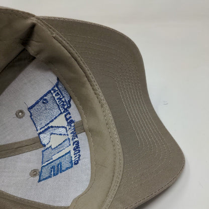 Port & Company Men's Strapback Hat Tan Adjustable RTE Manufacturing Logo