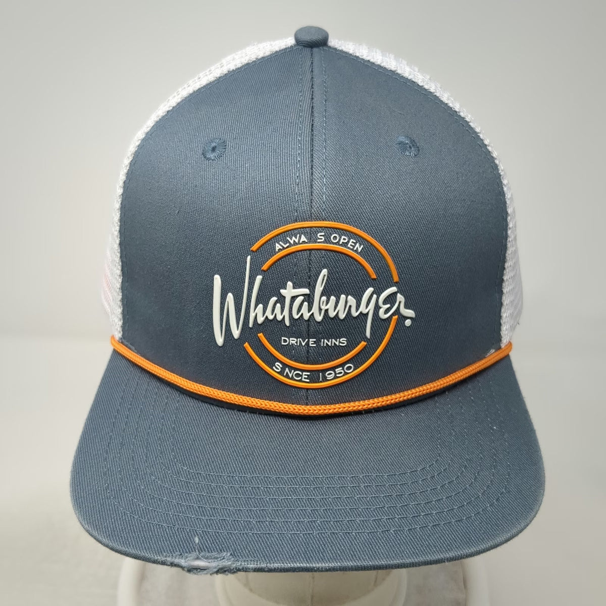Staunch Collection Whataburger Trucker Hat Blue One Size Rope Mesh Snapback