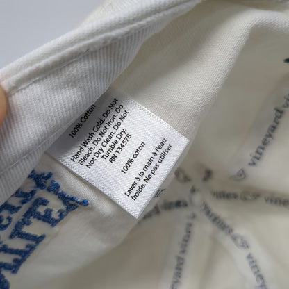 Bentley University NCAA Vineyard Vines White One Size Hat Whale Slideback Cotton