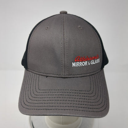 Atkinson's Mirror & Glass Snapback Trucker Hat Gray One Size Mesh Back