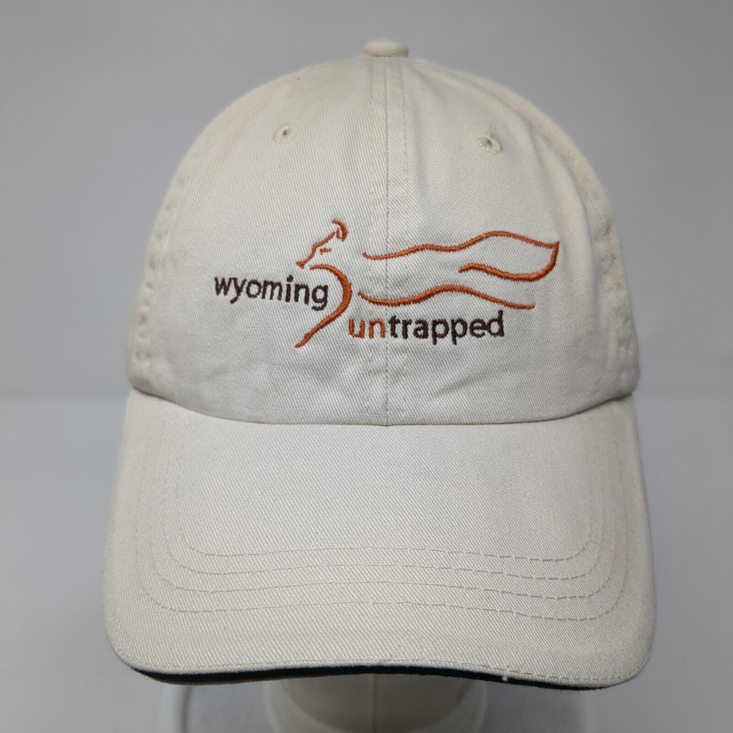 Wyoming Untrapped Strapback Hat Tan One Size Adjustable Port Authority