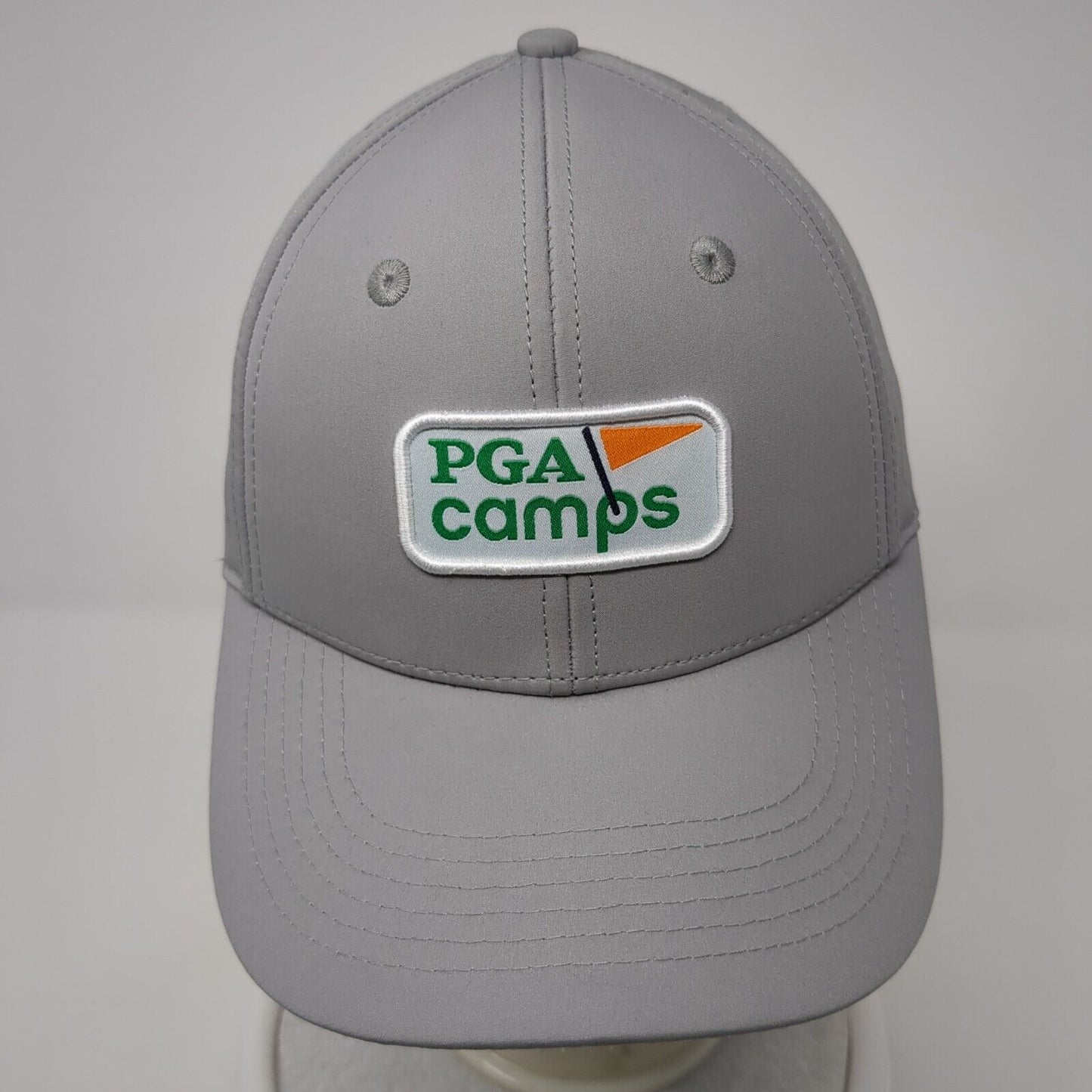 PGA Camps Patch Snapback Hat Gray One Size Adjustable Perforated