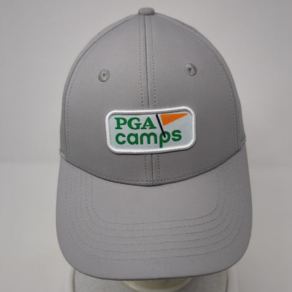 PGA Camps Patch Snapback Hat Gray One Size Adjustable Perforated