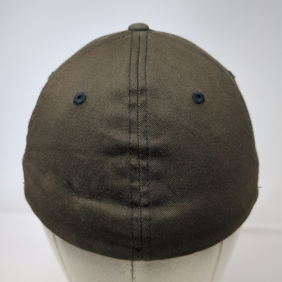 Fox 5 Panel Brown M Hat Flexfit Stretch Fit Embroidered Logo Fitted Cotton