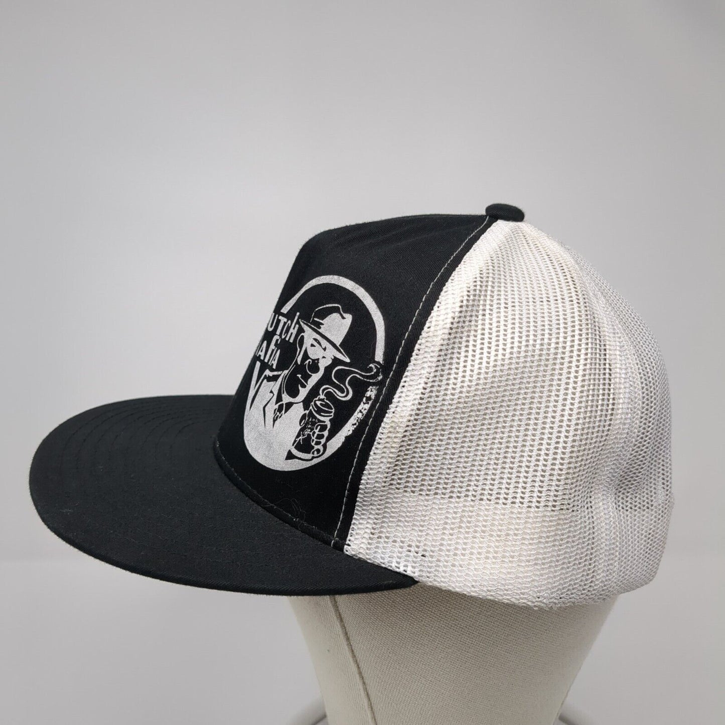 Dutch Mafia Snapback Trucker Hat Black One Size Mesh Back Yupoong