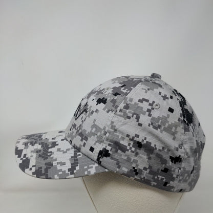 MUV Strapback Hat Gray Camoflage OSFA Adjustable Embroidered Port Authority