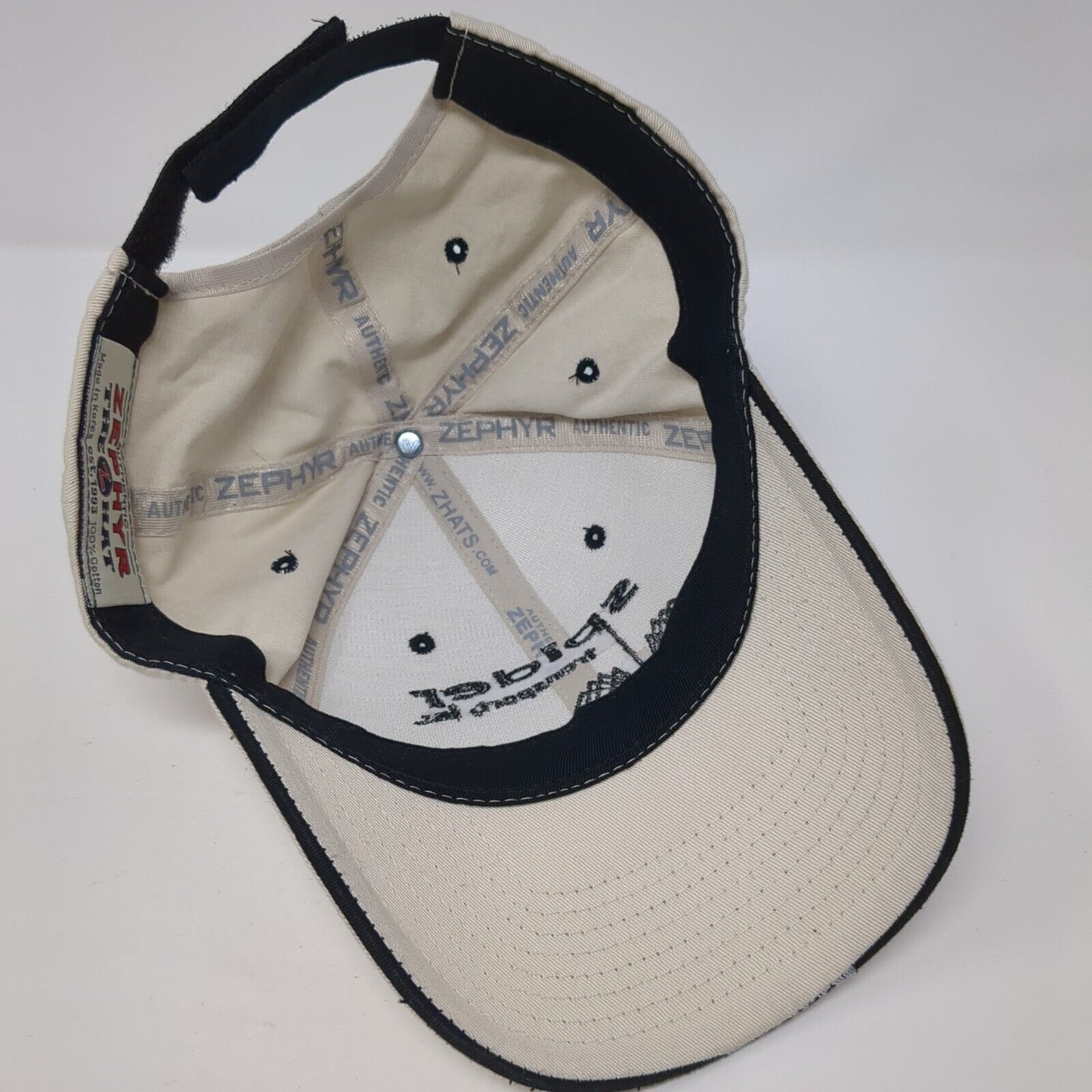 Spider Transport Inc Strapback Hat Tan One Size Embroidered Zephyr