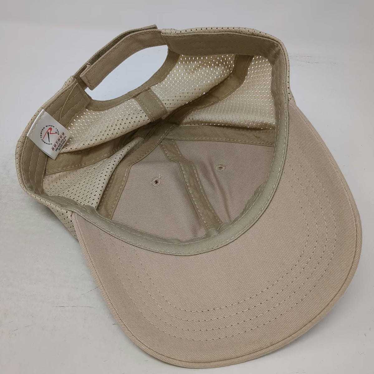 Rothco Baseball Cap Beige One Size Mesh Back Strapback Hat Blank Plain Tactical