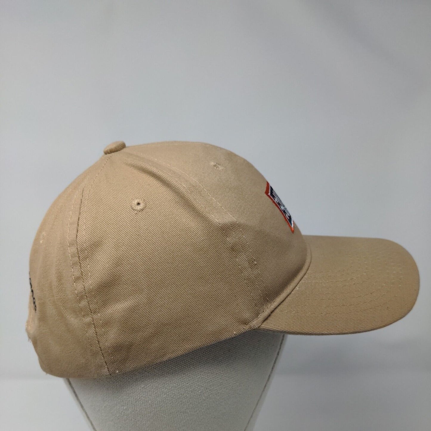 USO Support Our Heroes Slideback Hat Tan OSFA Adjustable Embroidered