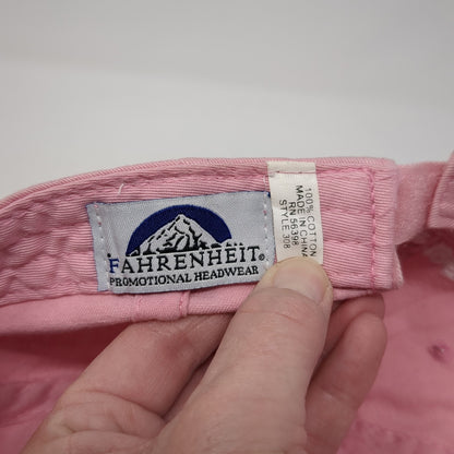 Backstoppers Since 1959 Strapback Hat Pink One Size Adjustable Fahrenheit