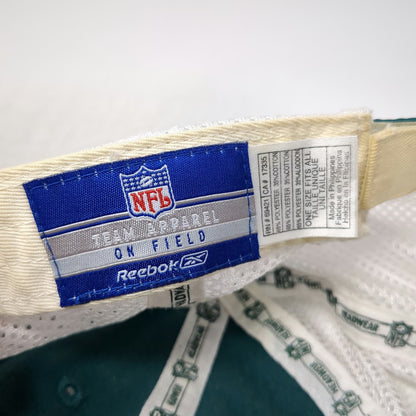 Philadelphia Eagles NFL Reebok Green White One Size Strapback Mesh Back Hat Brim