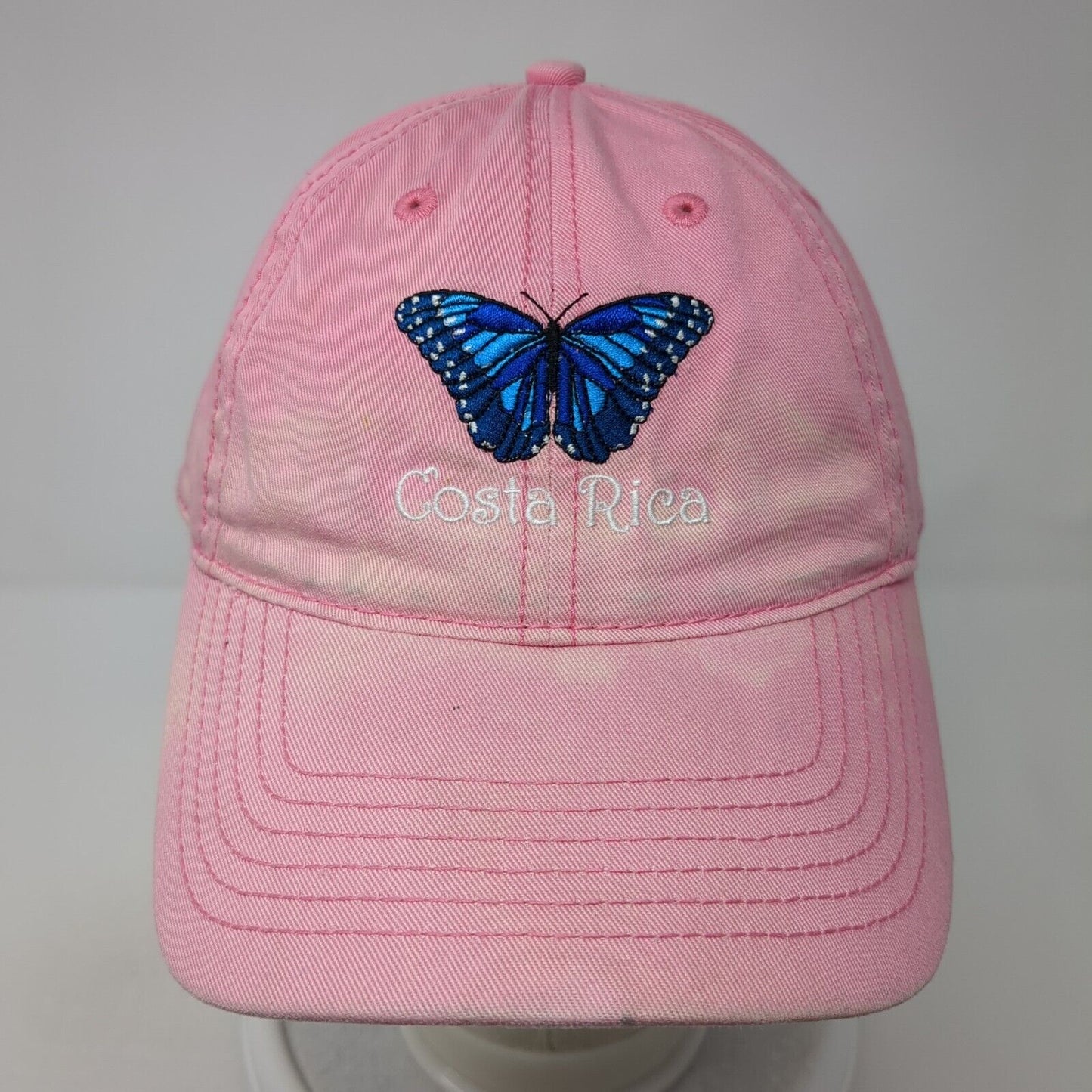 Blue Butterfly Costa Rica Slideback Hat Pink One Size Solid Adjustable