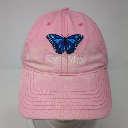 Blue Butterfly Costa Rica Slideback Hat Pink One Size Solid Adjustable