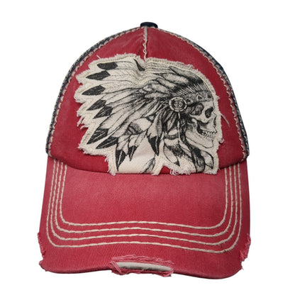Native American Indian Skull Slideback Hat Multi One Size KB ETHOS