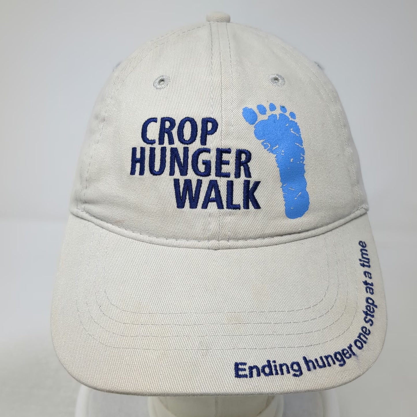 Church World Service Slideback Baseball Cap Gray One Size CROP Hunger Walk Hat