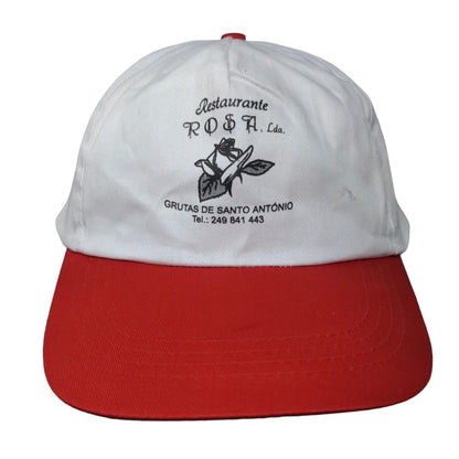 Restaurante Rosa Grutas De Santo Antonio Strapback Hat White One Size Colorblock