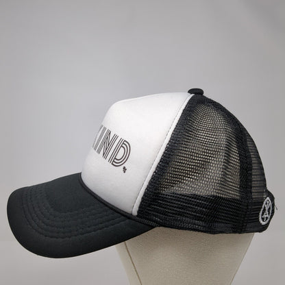 Be Kind Snapback Mesh Back Rope Trucker Hat Black One Size Colorblock