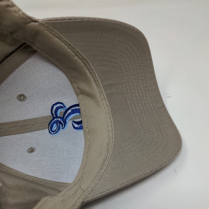 Port & Company Men's Strapback Hat Tan Adjustable Embroidered Logo 100% Cotton