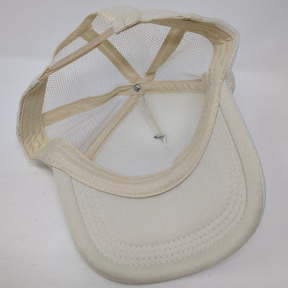 Butterflies Snapback Mesh Back Trucker Hat Beige One Size Adjustable