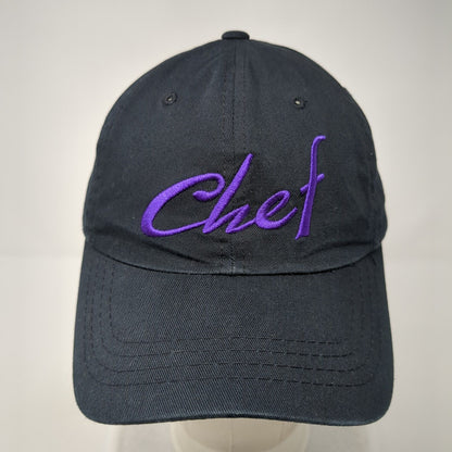 Chef Culinary District Strapback Hat Black One Size Adjustable Embroidered Magic