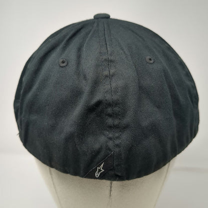 Alpinestars Baseball Cap Black XL Flexfit Embroidered Logo Stretch Fit Hat Moto